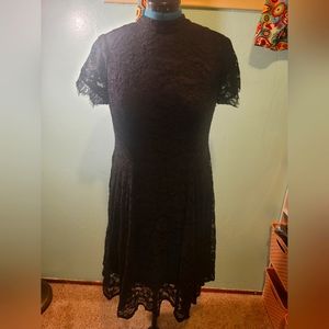 Mock neck black lace dress by Torrid size 00